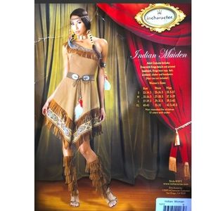 In Character Indian Maiden Costume sz small